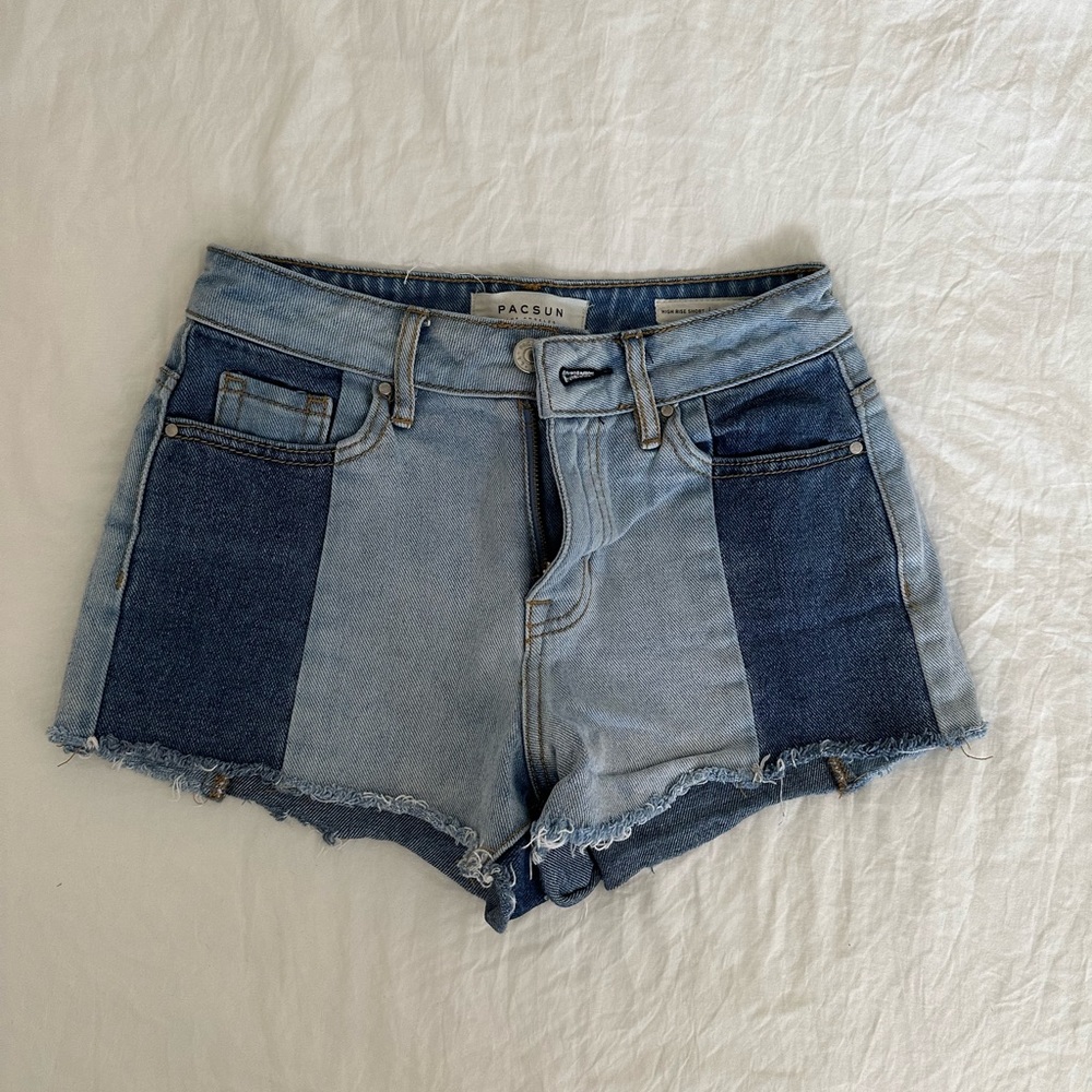 Two Tone Jean Shorts